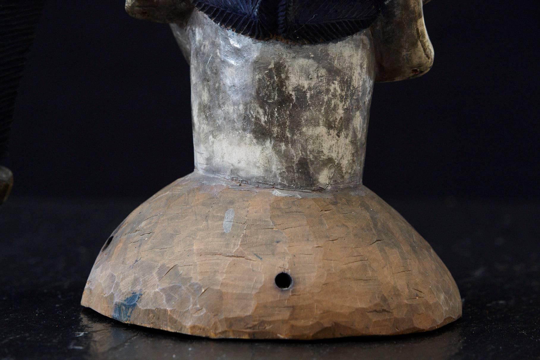 Wood Polychrome Egungun Headdress, Yoruba People, Oyo, Nigeria circa 1940