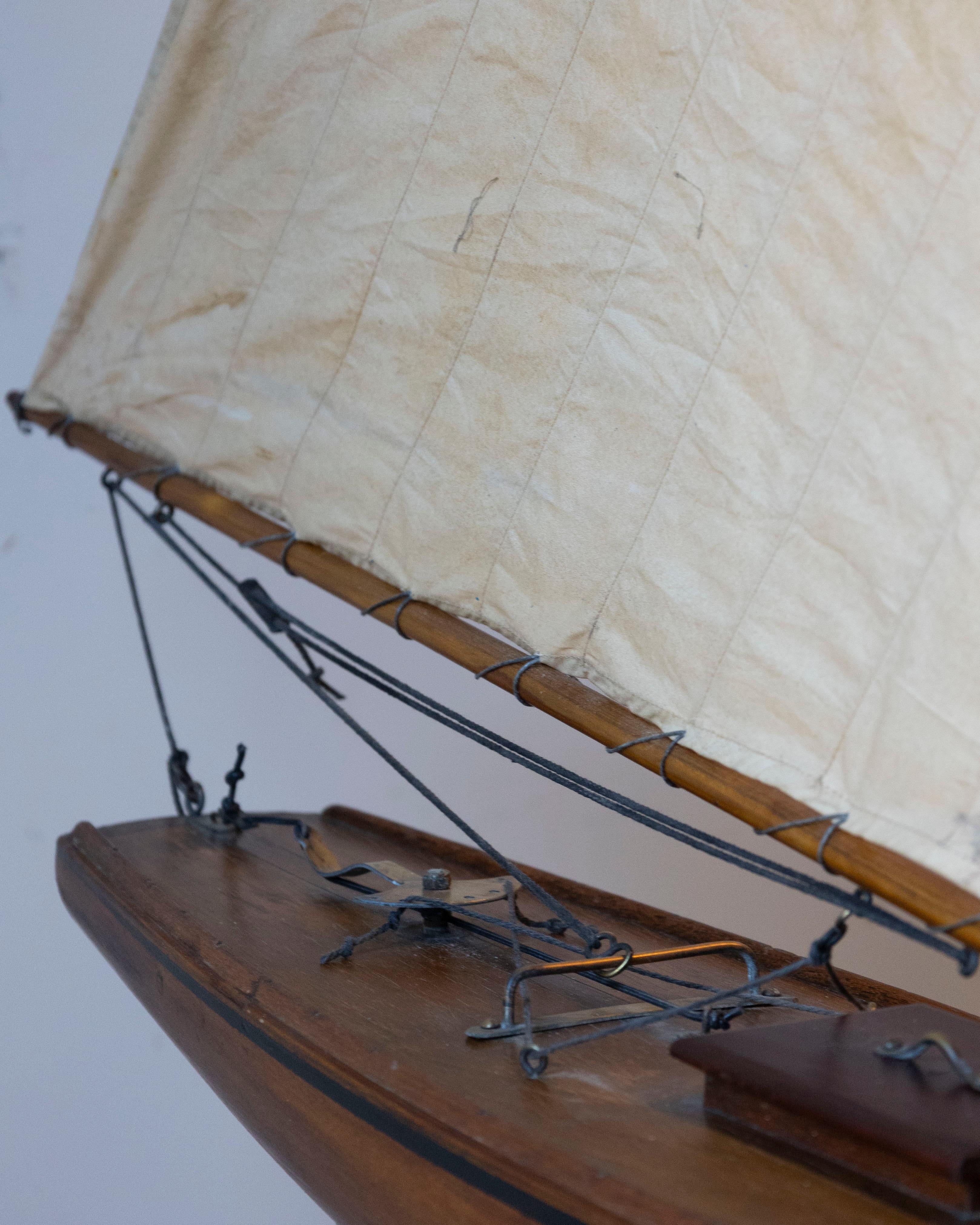 Carved wood racing Yawl For Sale 4