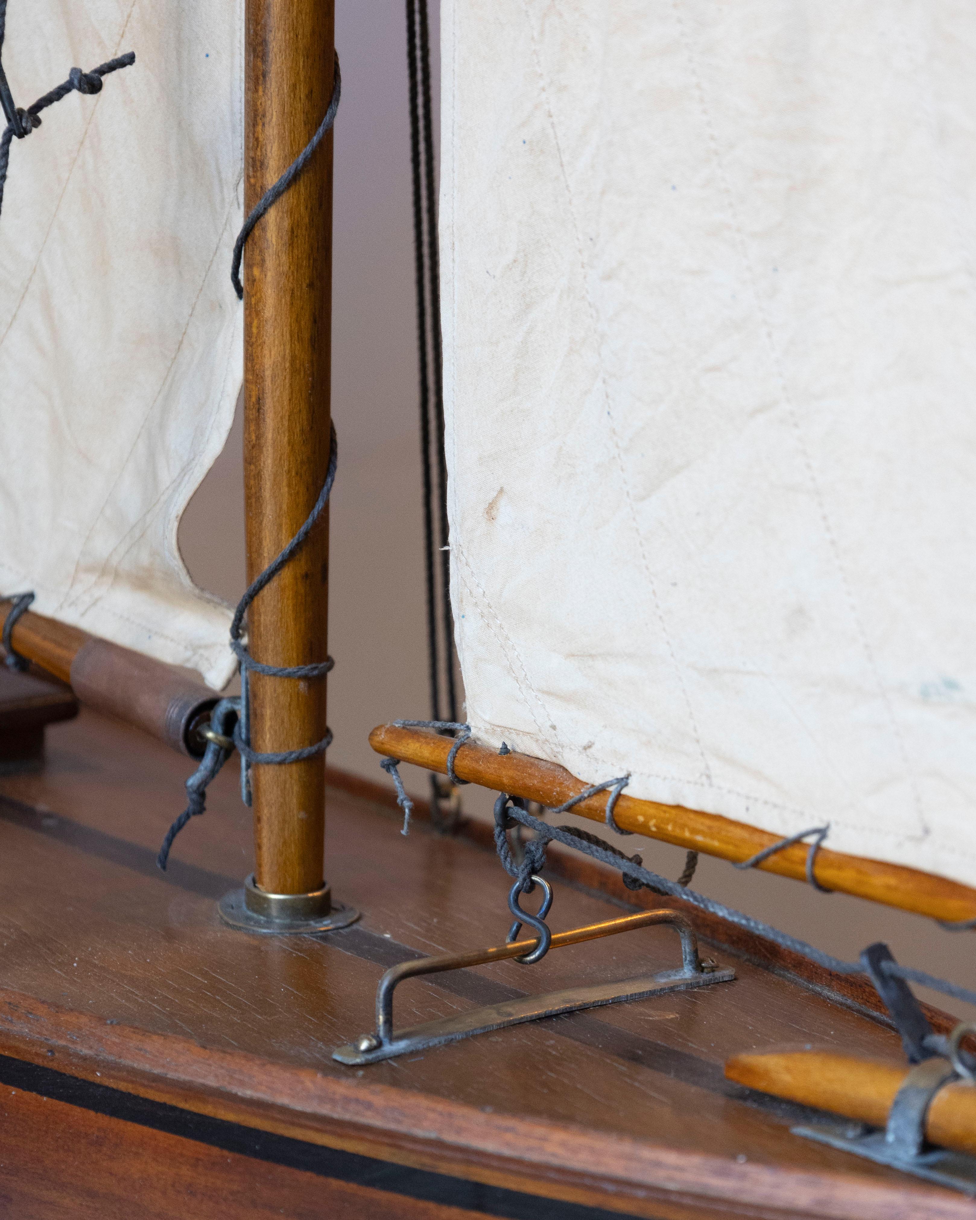 Carved wood racing Yawl For Sale 5