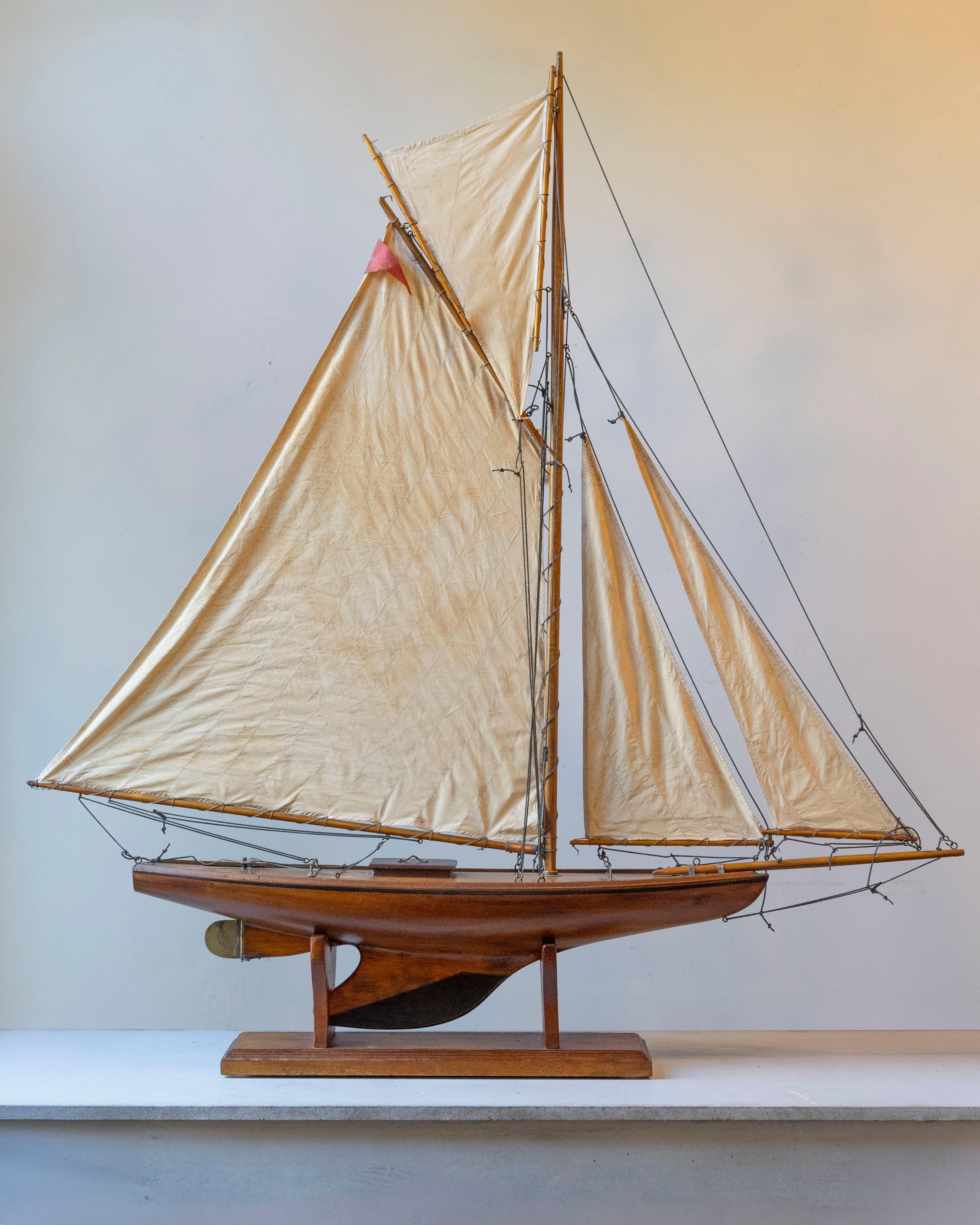 20th Century Carved wood racing Yawl For Sale