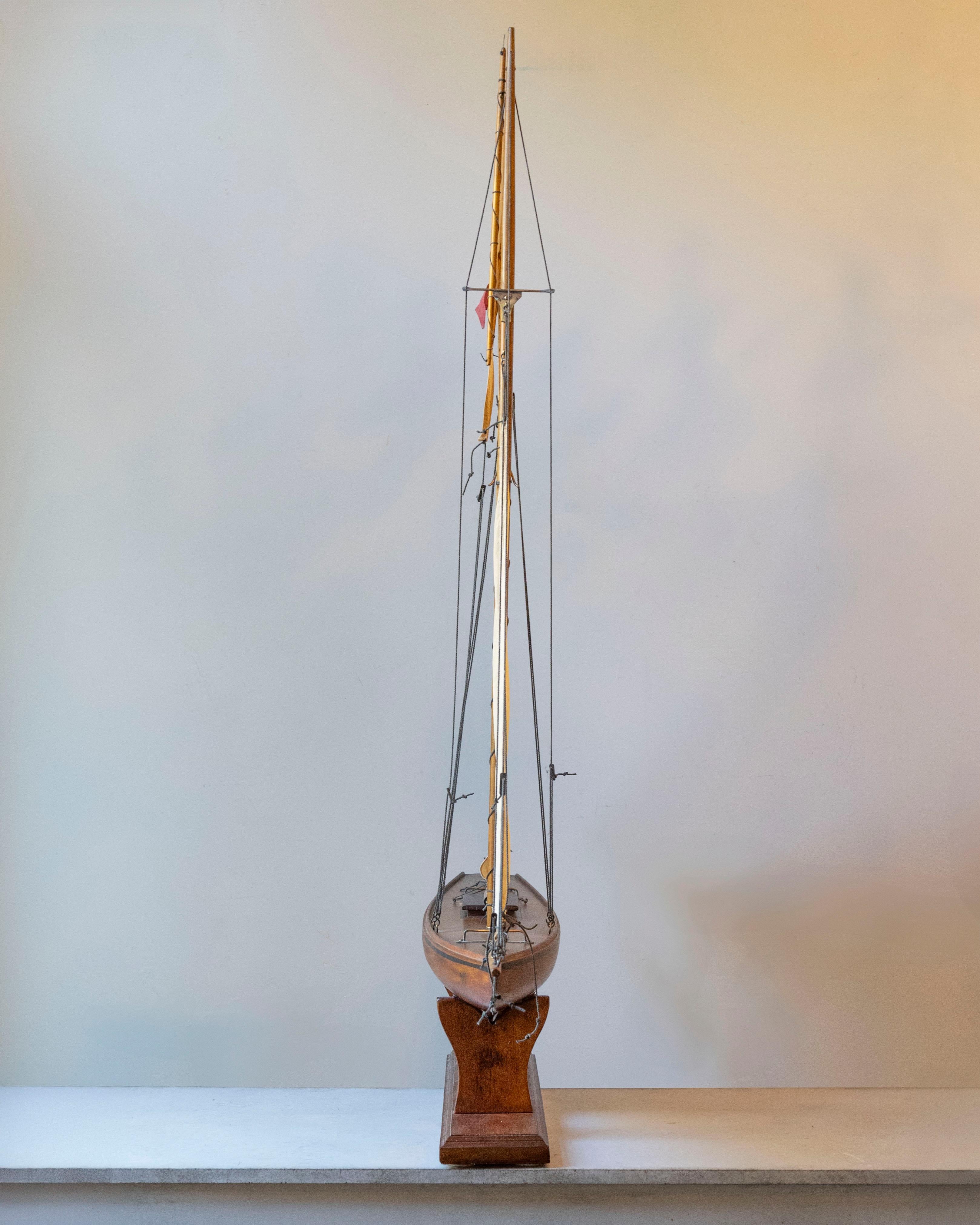 Carved wood racing Yawl For Sale 1