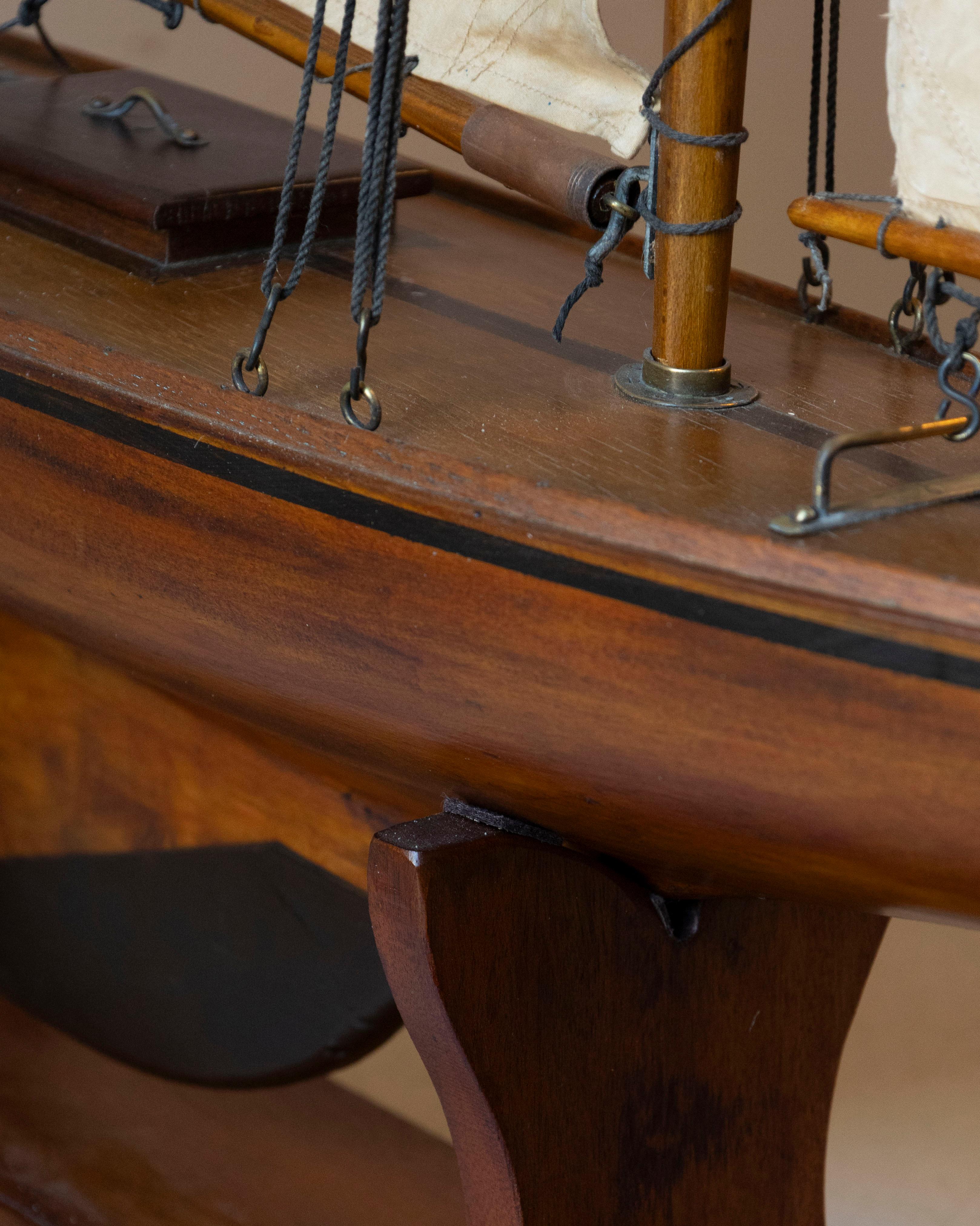 Carved wood racing Yawl For Sale 3