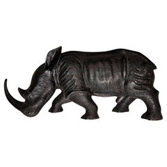 Geschnitzte rhinoceros aus Holz, um 1950