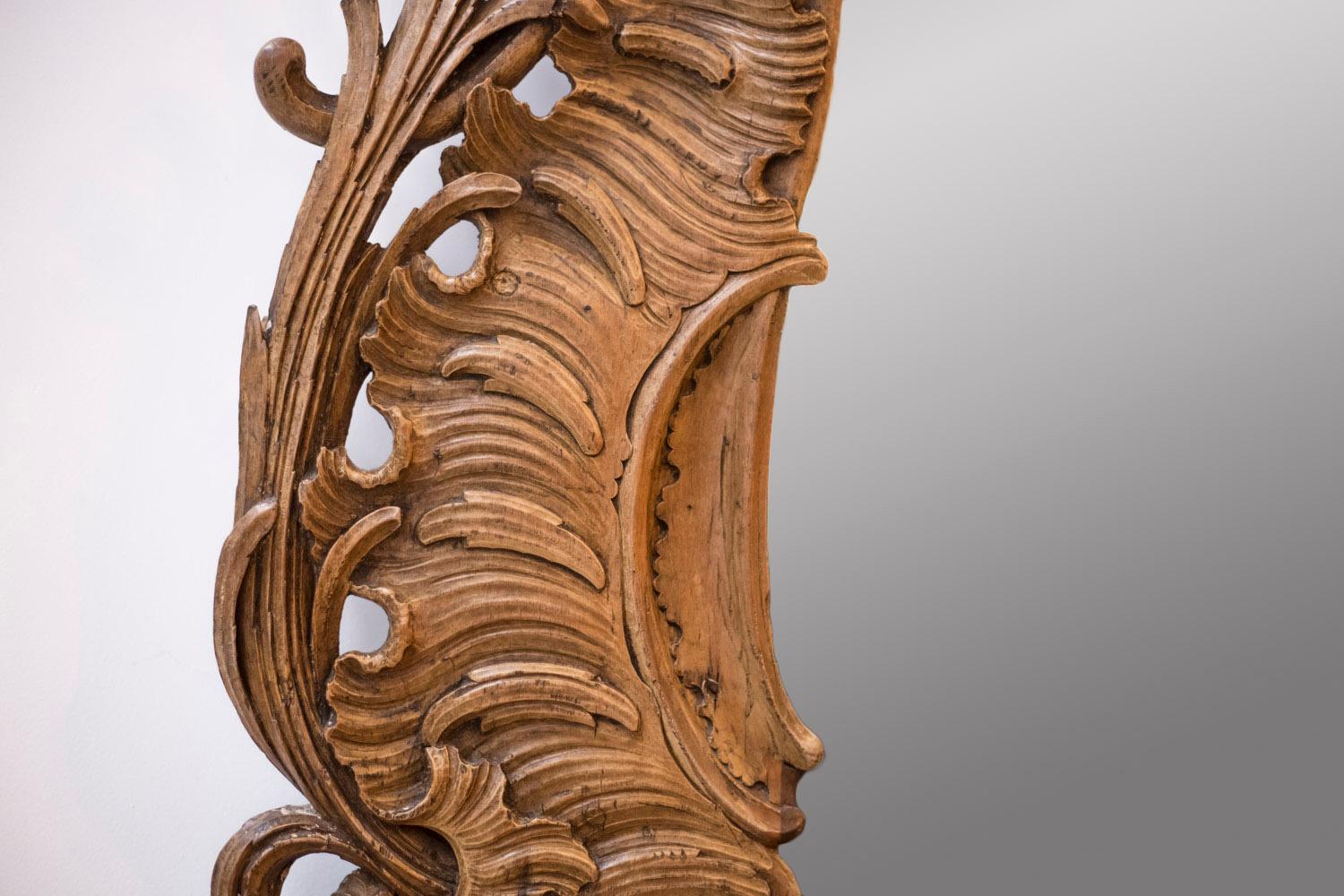 Carved Wood Rococo Style Mirror, 19th Century 2