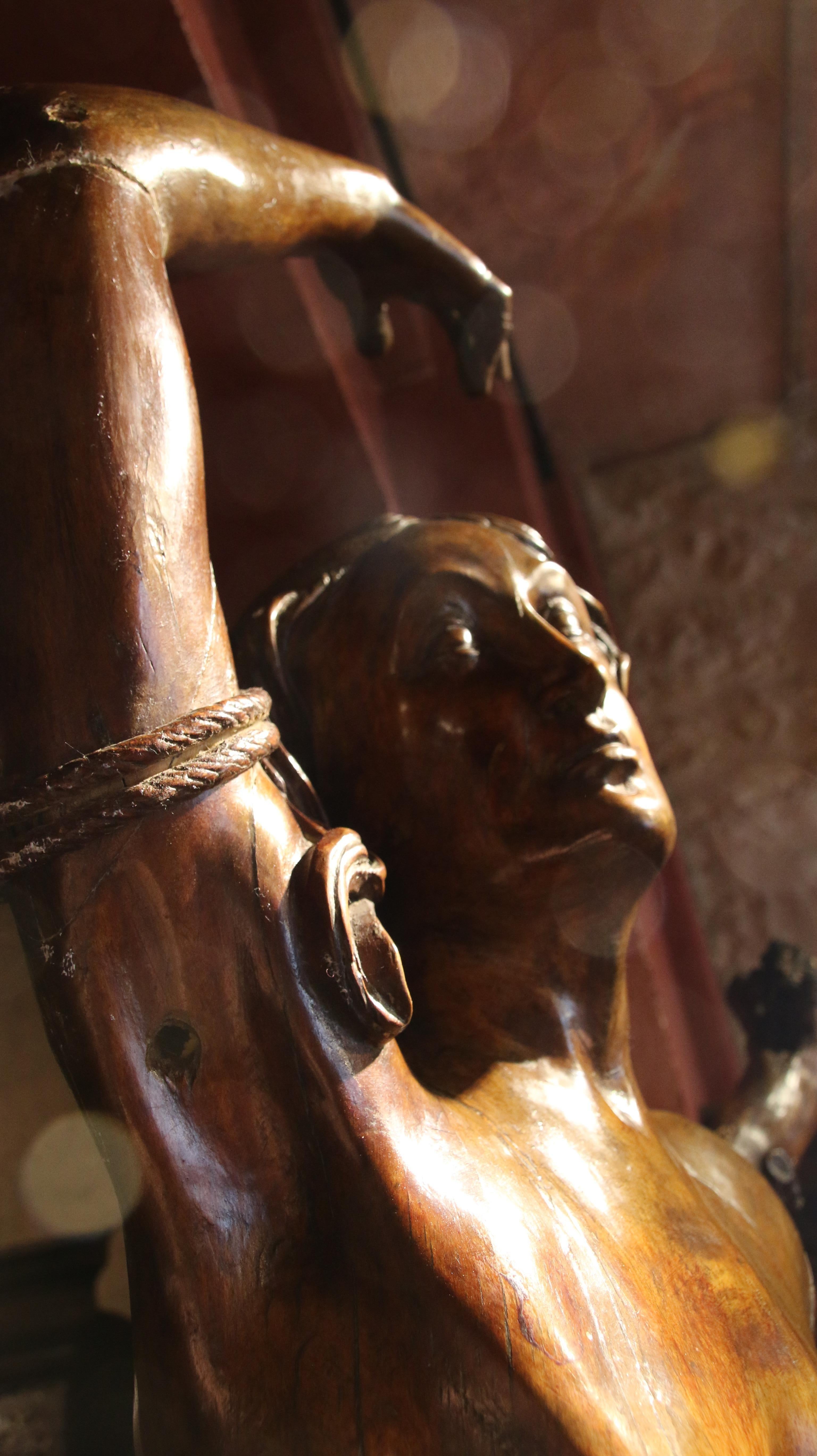 Carved Wood Saint Sebastien, Southern Germany, c. 1510-1520 in vendita 5