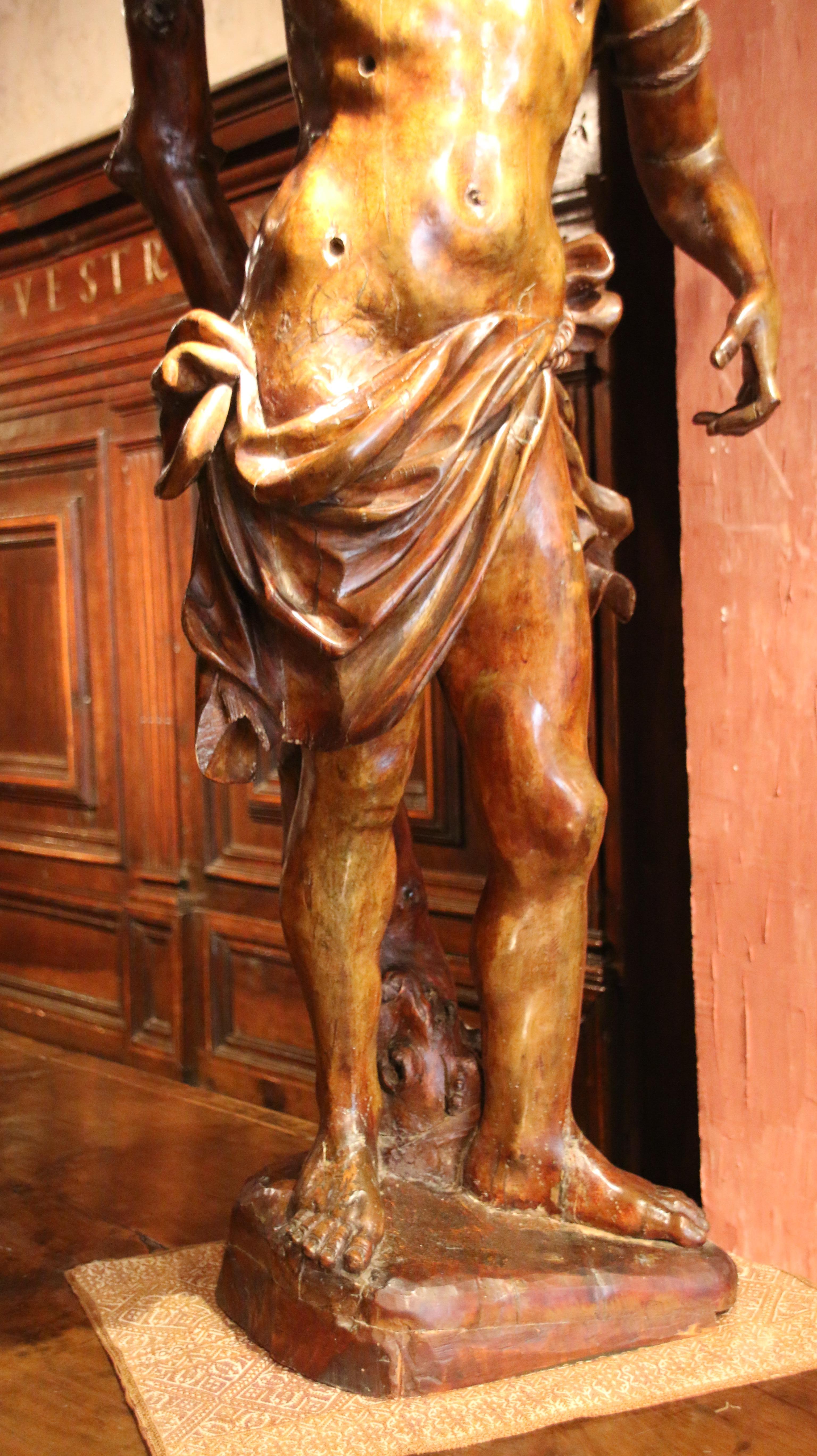 Carved Wood Saint Sebastien, Southern Germany, c. 1510-1520 in vendita 2