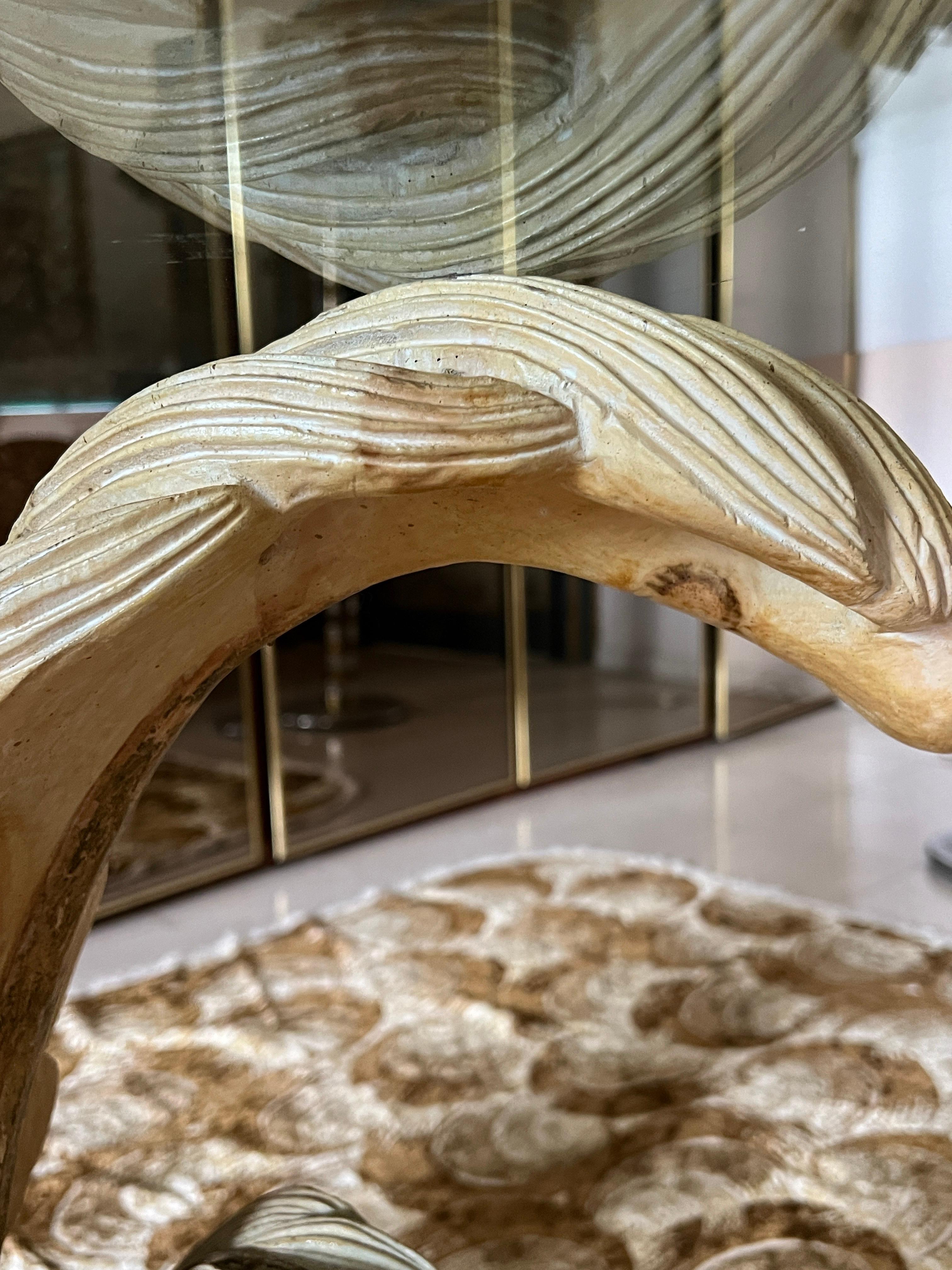 Table de salle à manger sculpturale à motif de fleurs, Italie, 1970 en vente 6