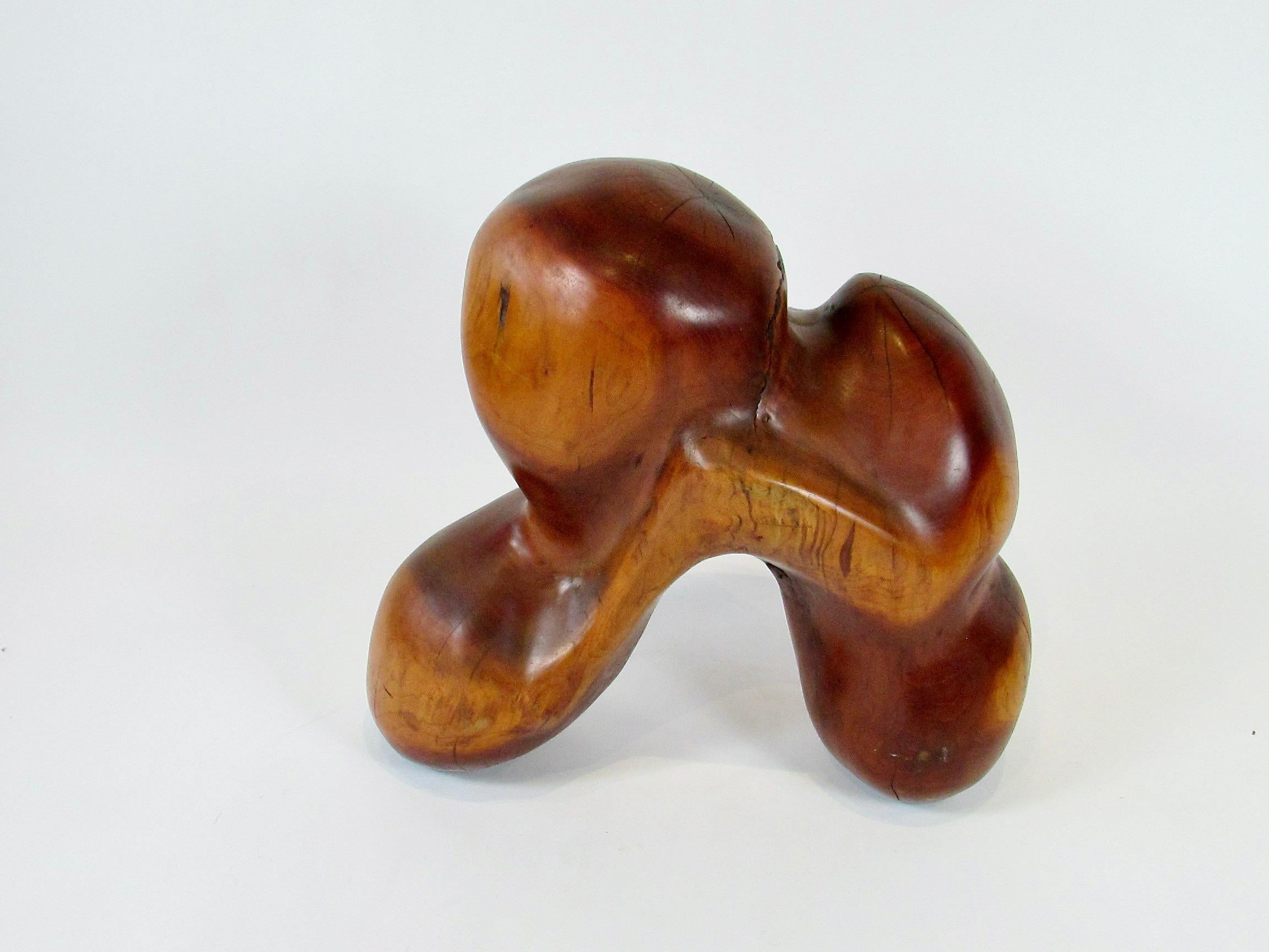 Carved wood sculpture abstract organic form of a horse  For Sale 2