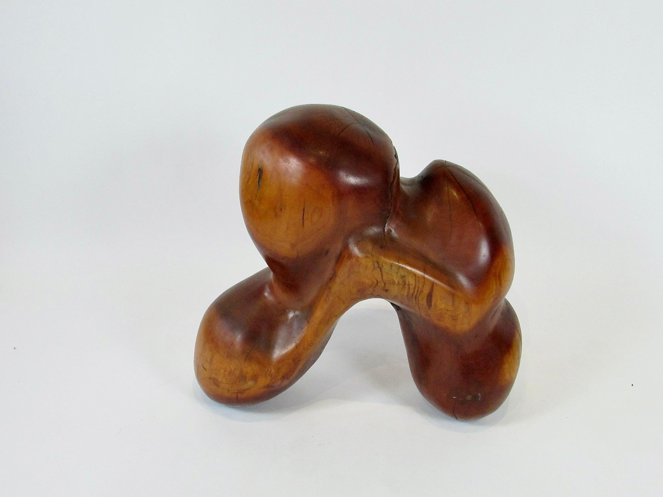 Carved wood sculpture abstract organic form of a horse  For Sale 3
