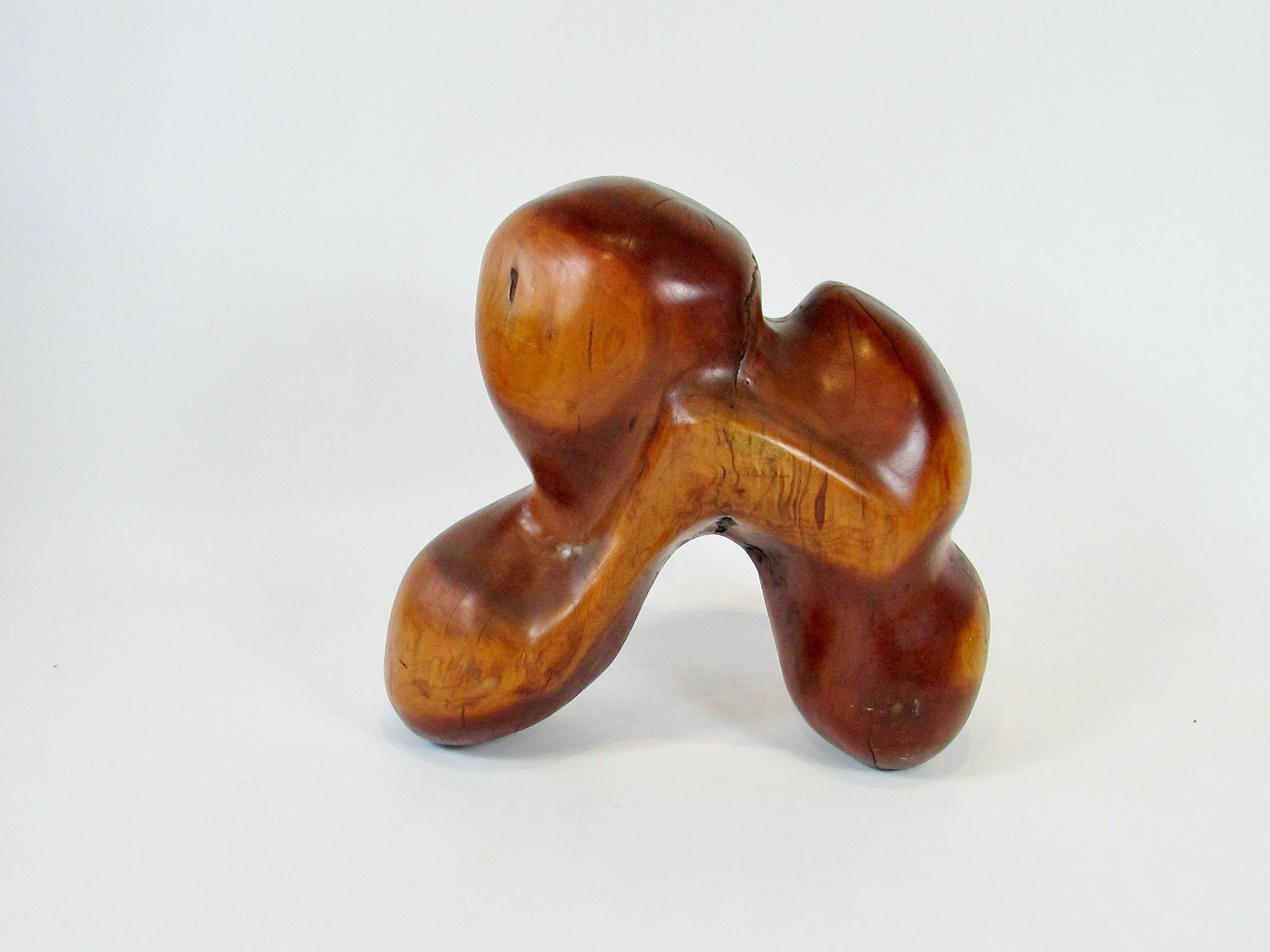 Carved wood sculpture abstract organic form of a horse  For Sale 4