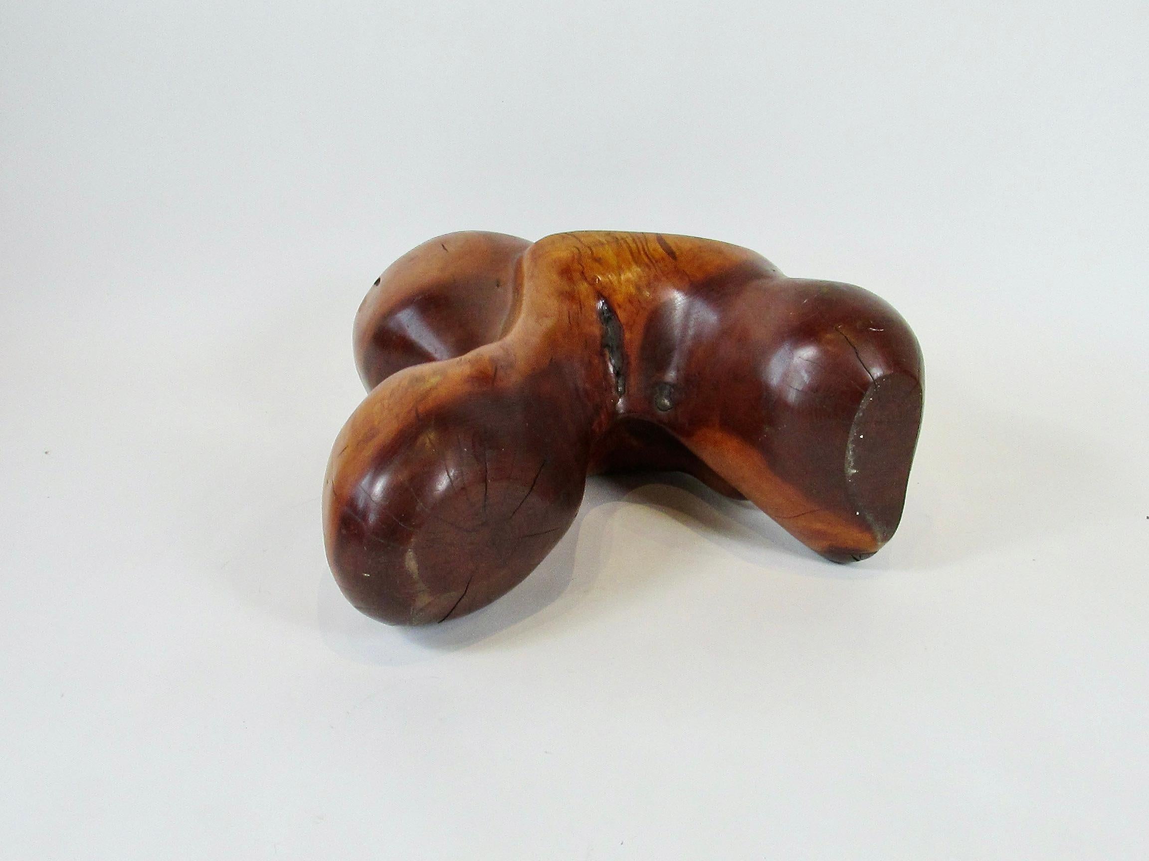Carved wood sculpture abstract organic form of a horse  For Sale 7