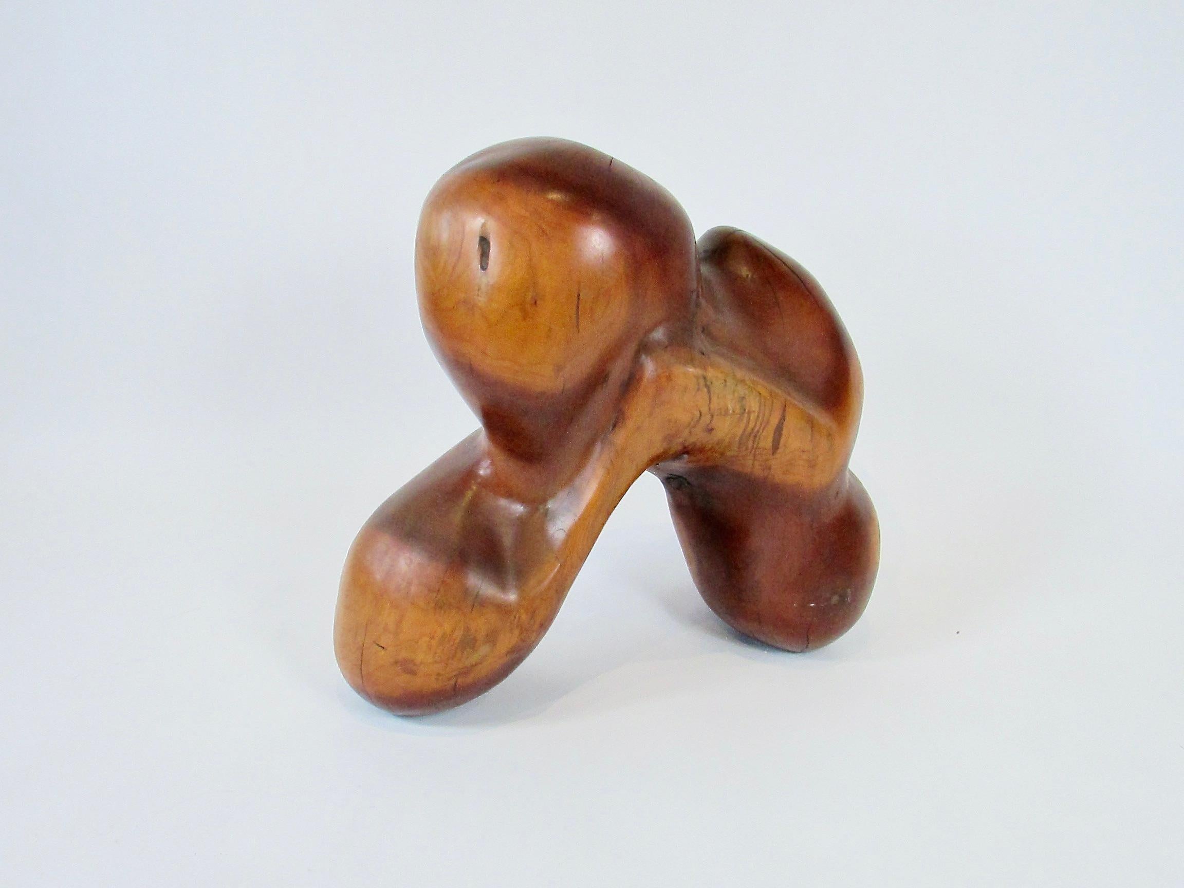 American Carved wood sculpture abstract organic form of a horse  For Sale