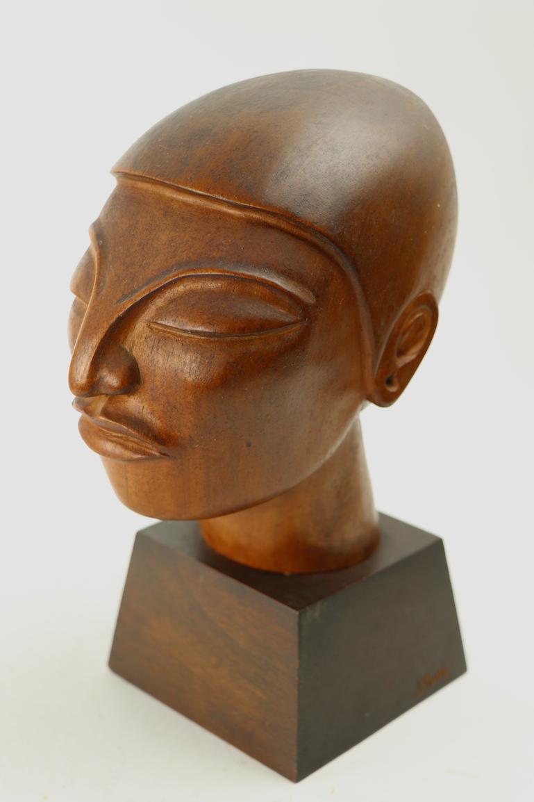 Carved Wood Sculpture by J. Pinal 1