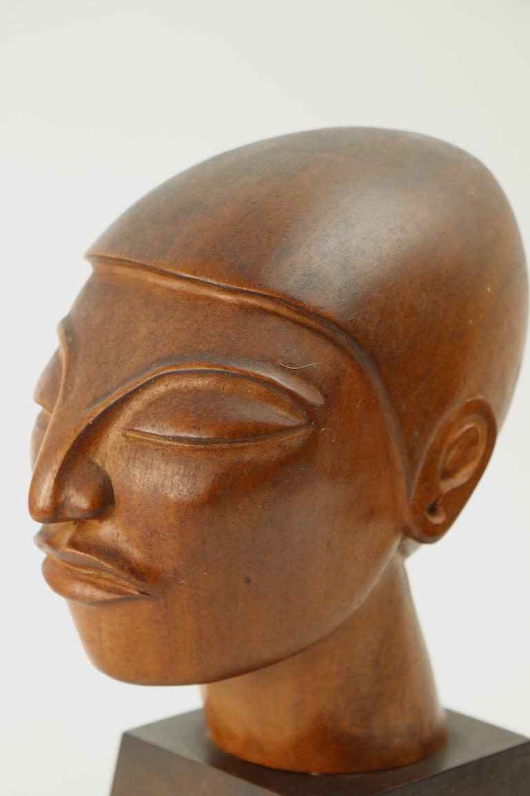 Mexican Carved Wood Sculpture by J. Pinal