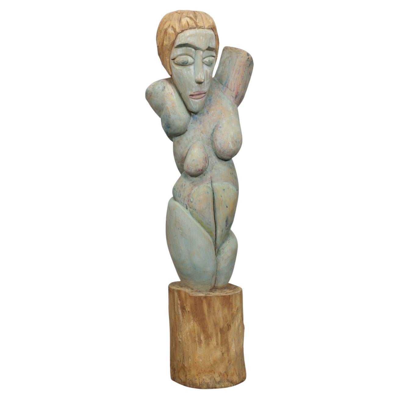 Carved Wood Sculpture by Tom de Munk-Kerkmeer, Australia, 1990s For Sale