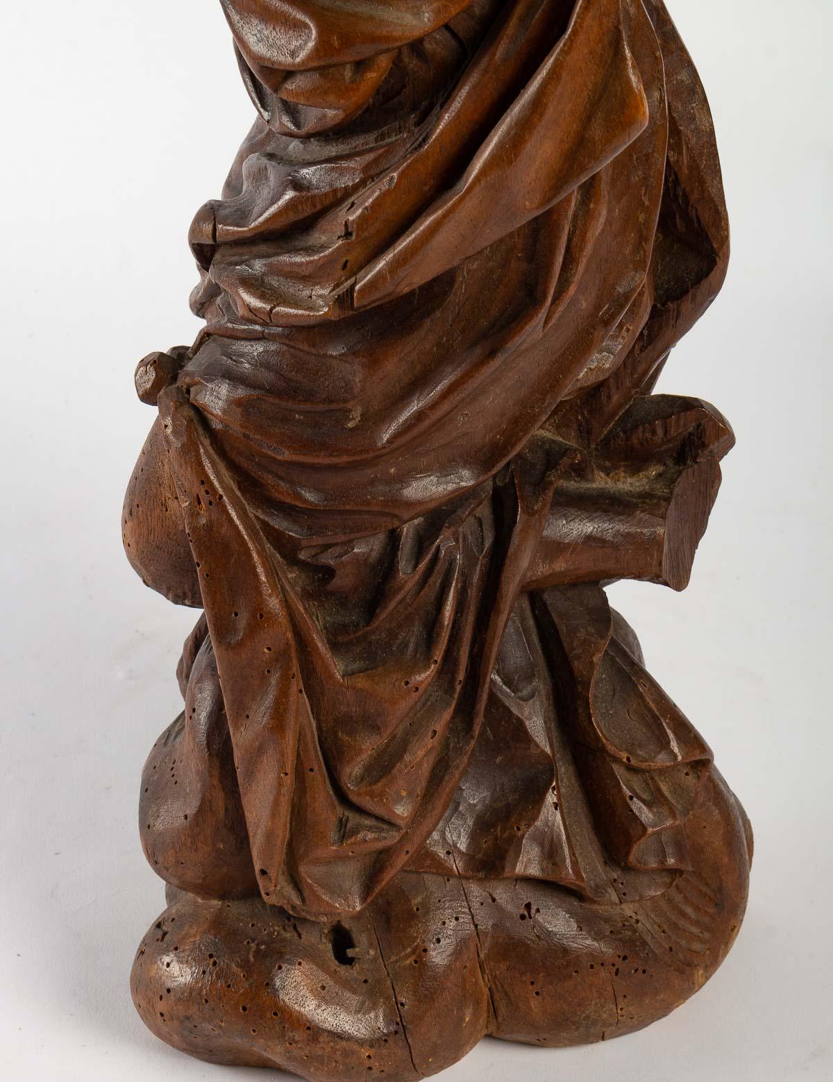 Carved Wood Sculpture from the 19th Century For Sale 1