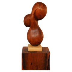 Carved Wood Sculpture in the Style of Jean Arp