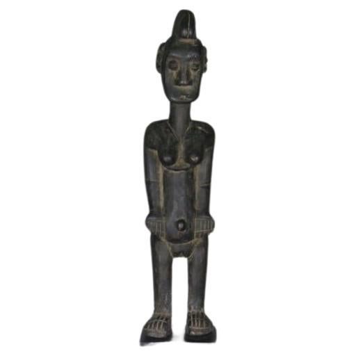 Statue en Wood Wood 'Senufo' sur Stand en vente