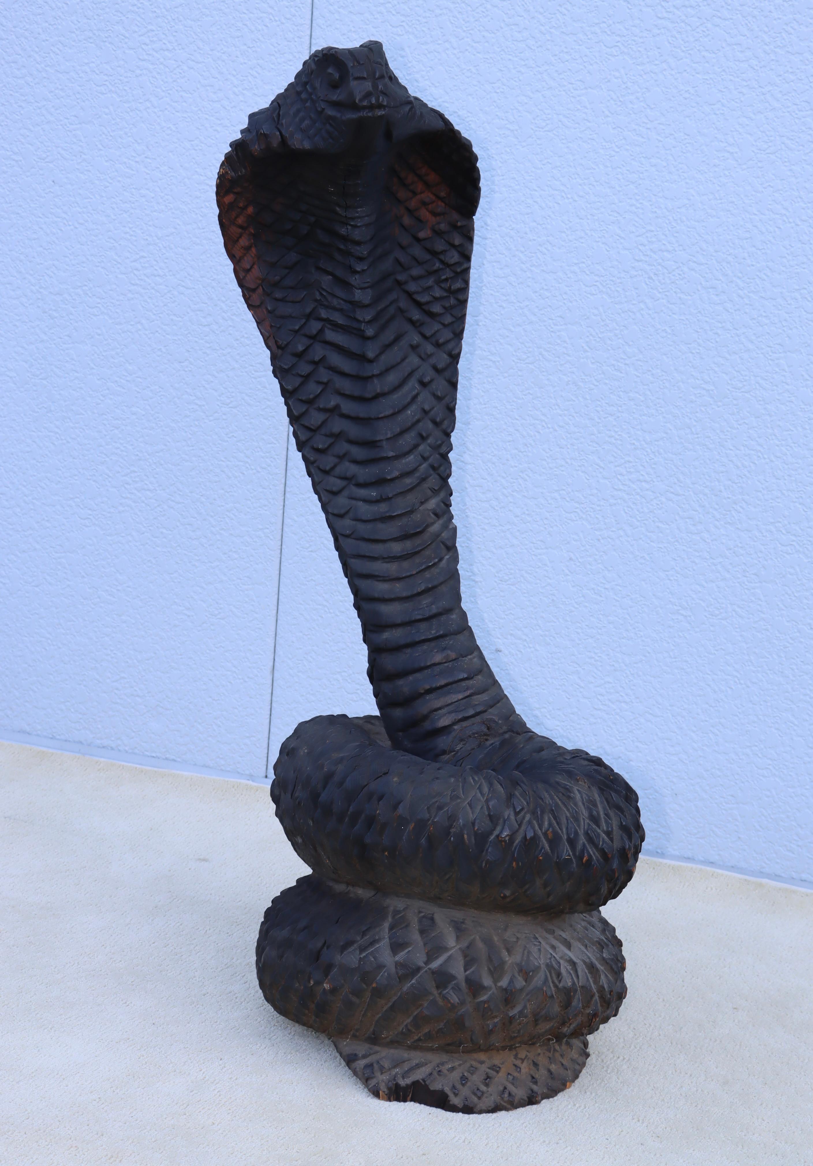 Carved Wood Snake Chair 