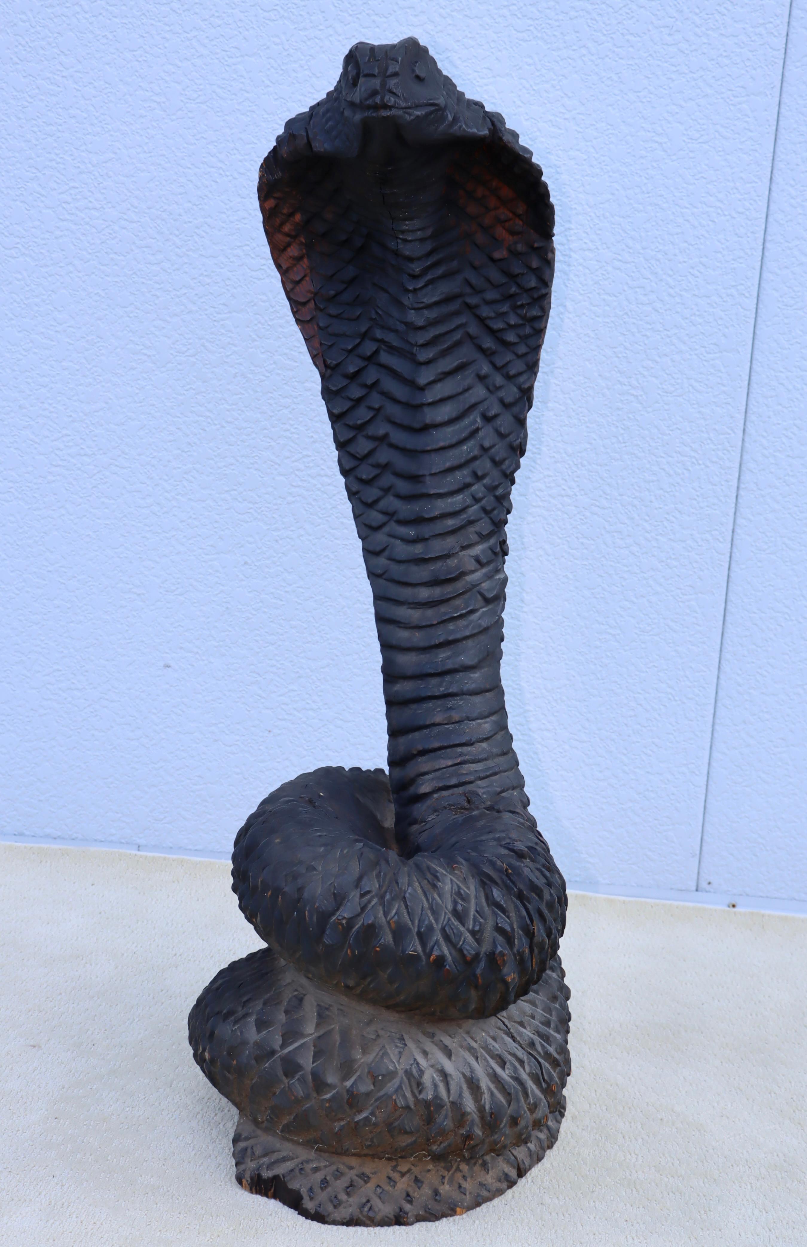 Carved Wood Snake Chair 