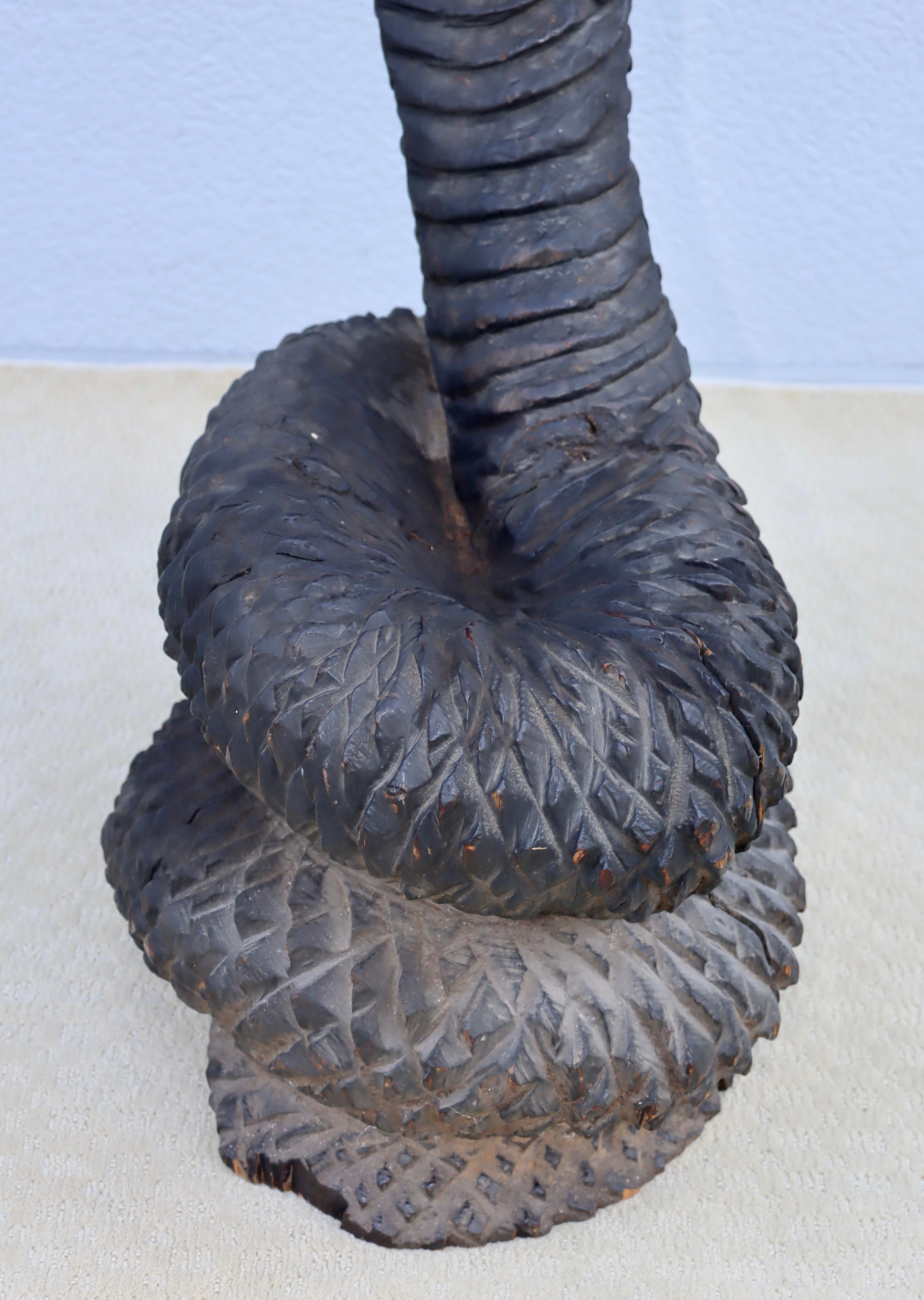 Carved Wood Snake Chair 