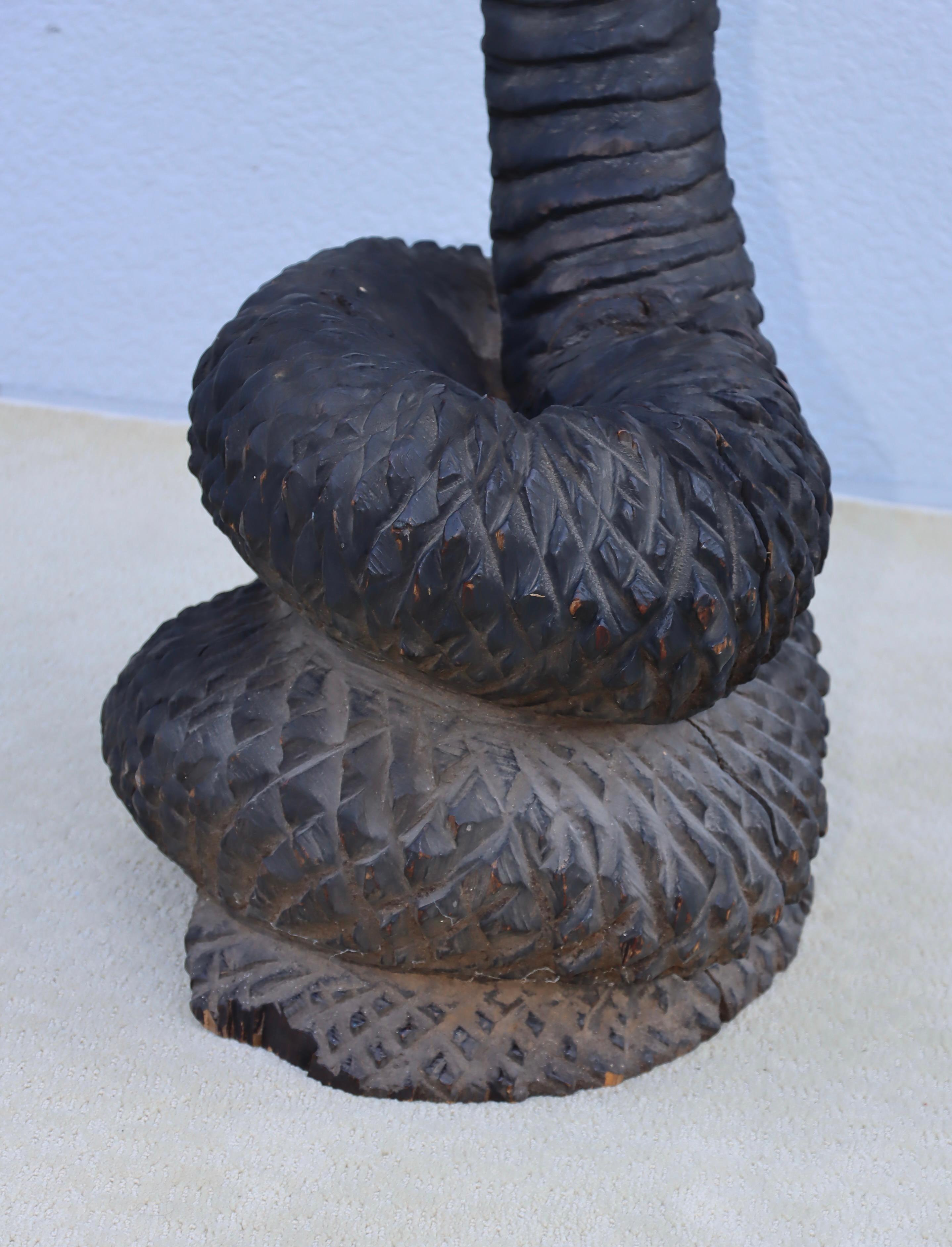 Carved Wood Snake Chair 