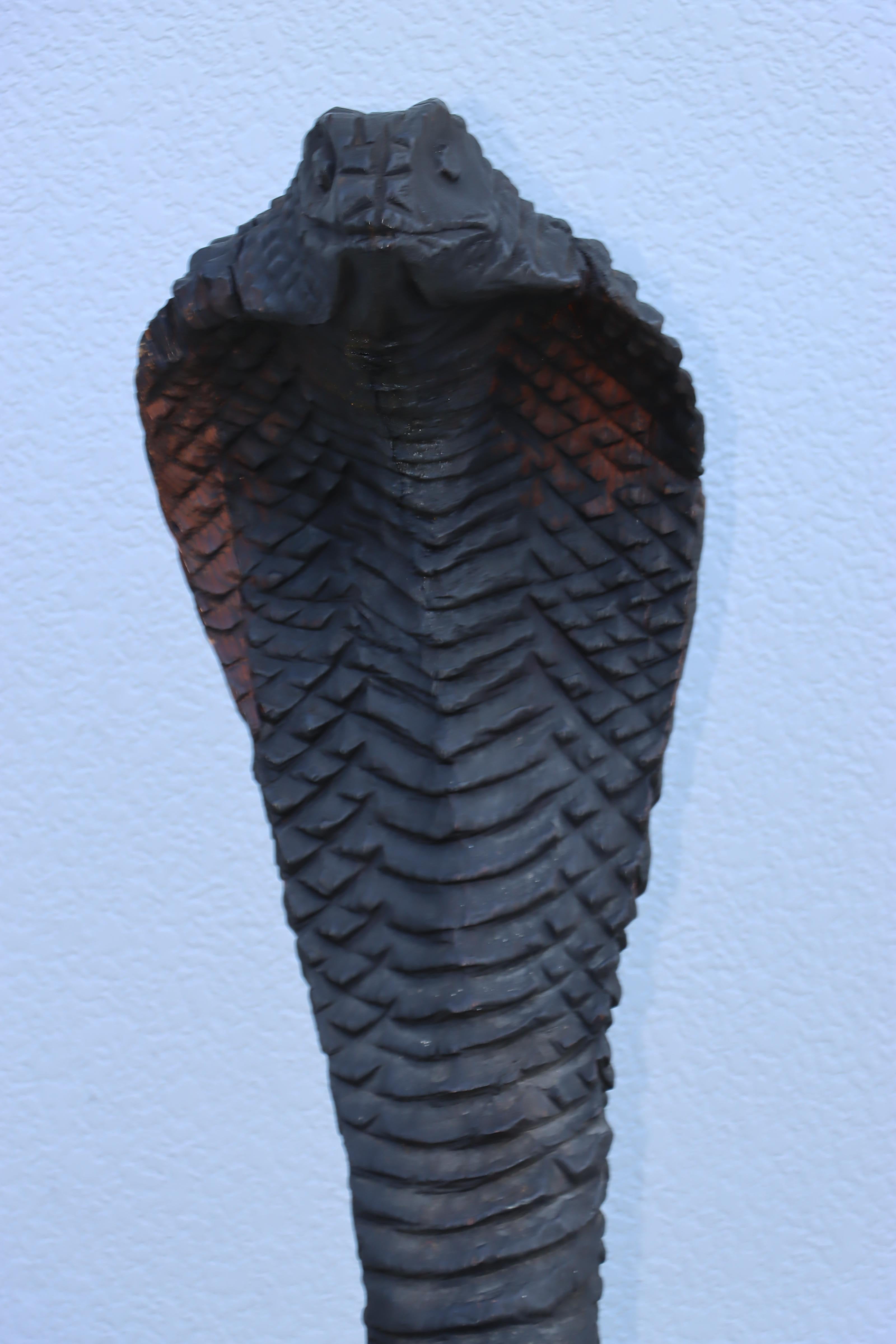 Carved Wood Snake Chair 
