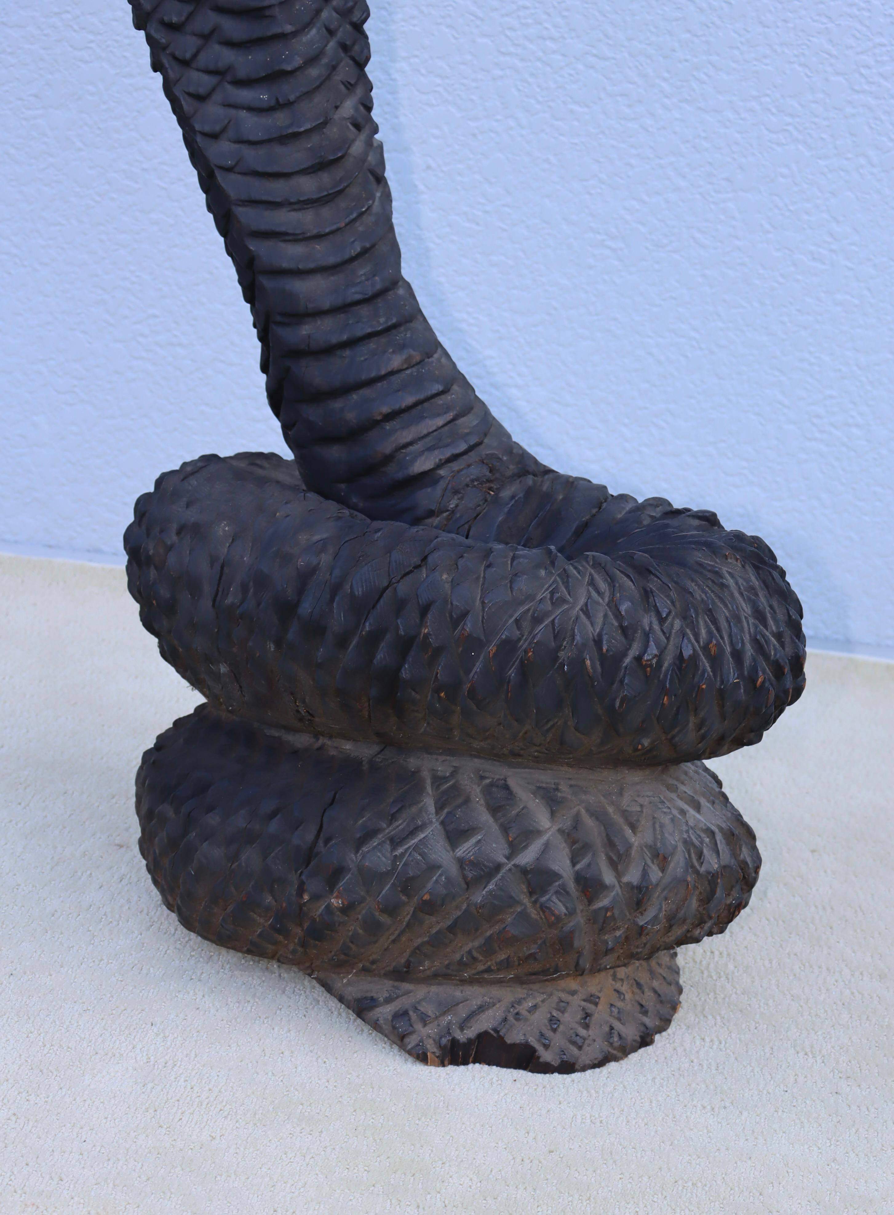 Carved Wood Snake Chair 