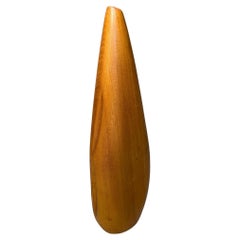 Carved wood soliflore vase, France, circa 1960