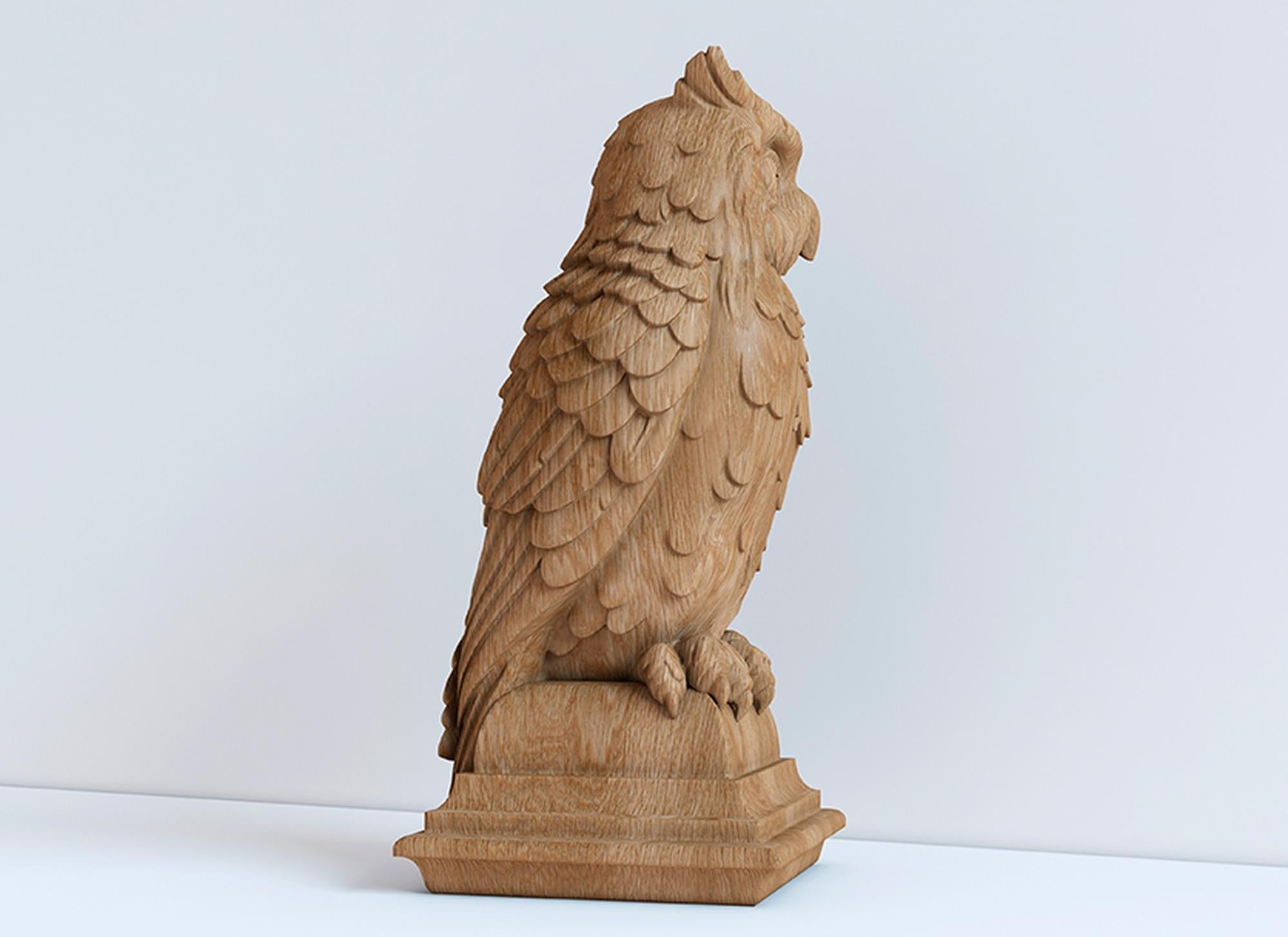 owl wood carving