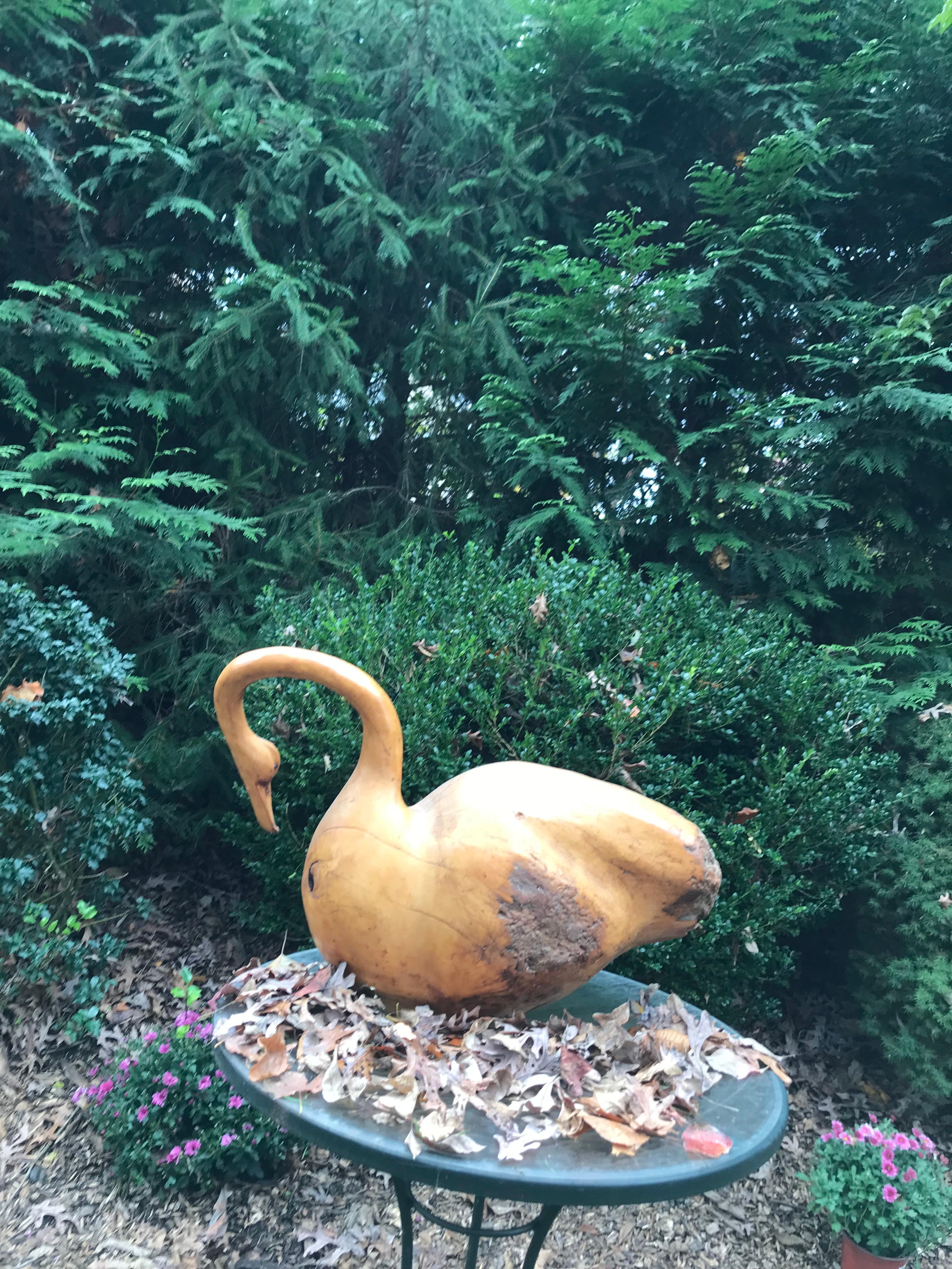 Carved Wood Swan For Sale 1