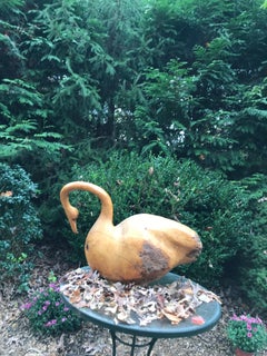 Carved Wood Swan