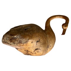Carved Wood Swan
