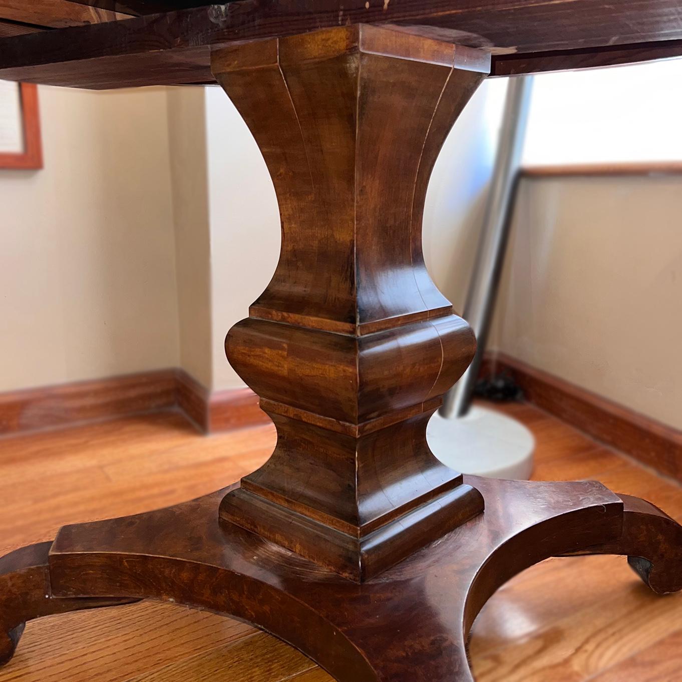 carved wood tables