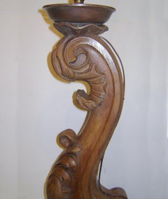 Carved Wood Table Lamps