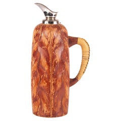 Carved Wood Thermos by Aldo Tura for Macabo, Italy