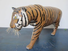 Carved Wood Tiger by Carl Christiansen