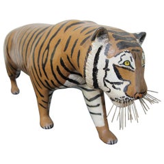 Carved Wood Tiger by Carl Christiansen