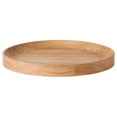 Carved Wood Tray in Round Oiled Oak by Welling / Ludvik for Warm Nordic
