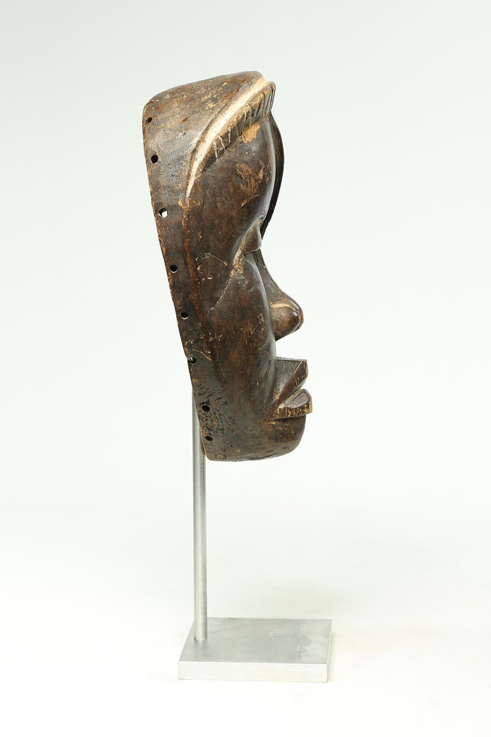 20th Century Carved Wood Tribal Dan Mask
