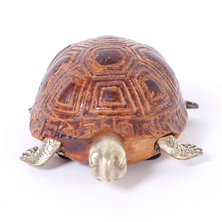Carved Wood Turtle at 1stDibs