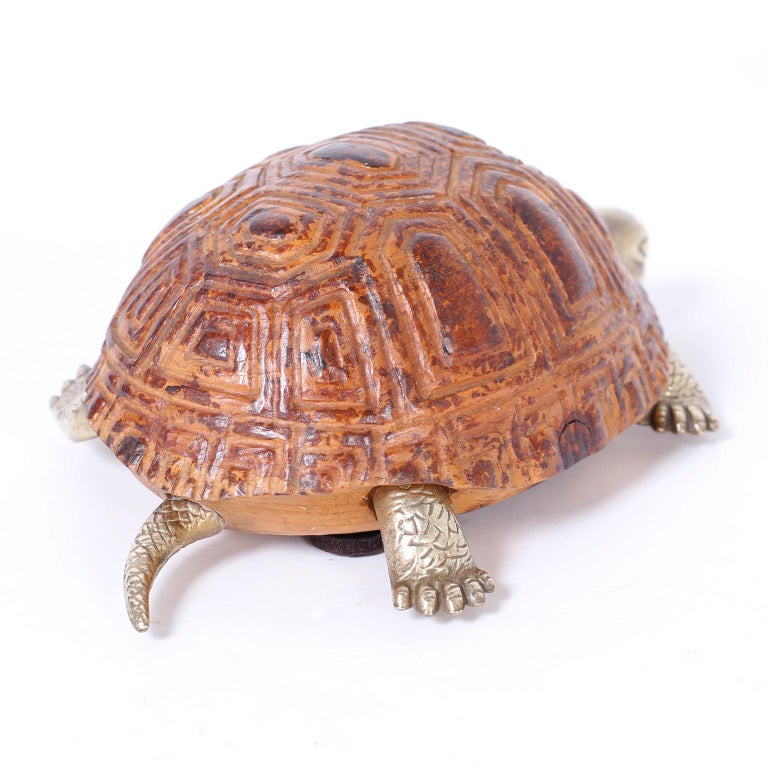 Carved Wood Turtle at 1stDibs