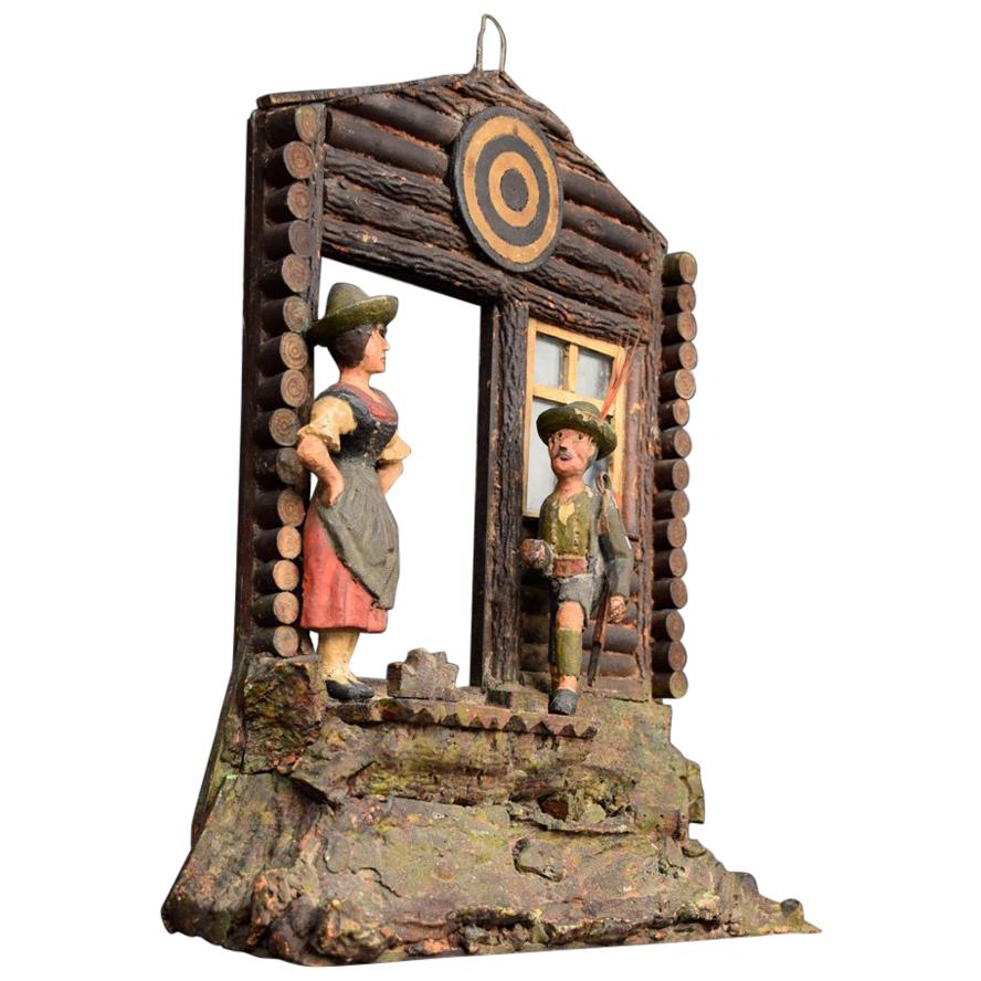 Modello di capanna di caccia tirolese in legno intagliato, circa 1880 in vendita