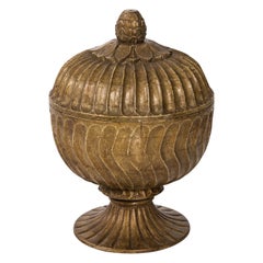 Carved Wood Urn