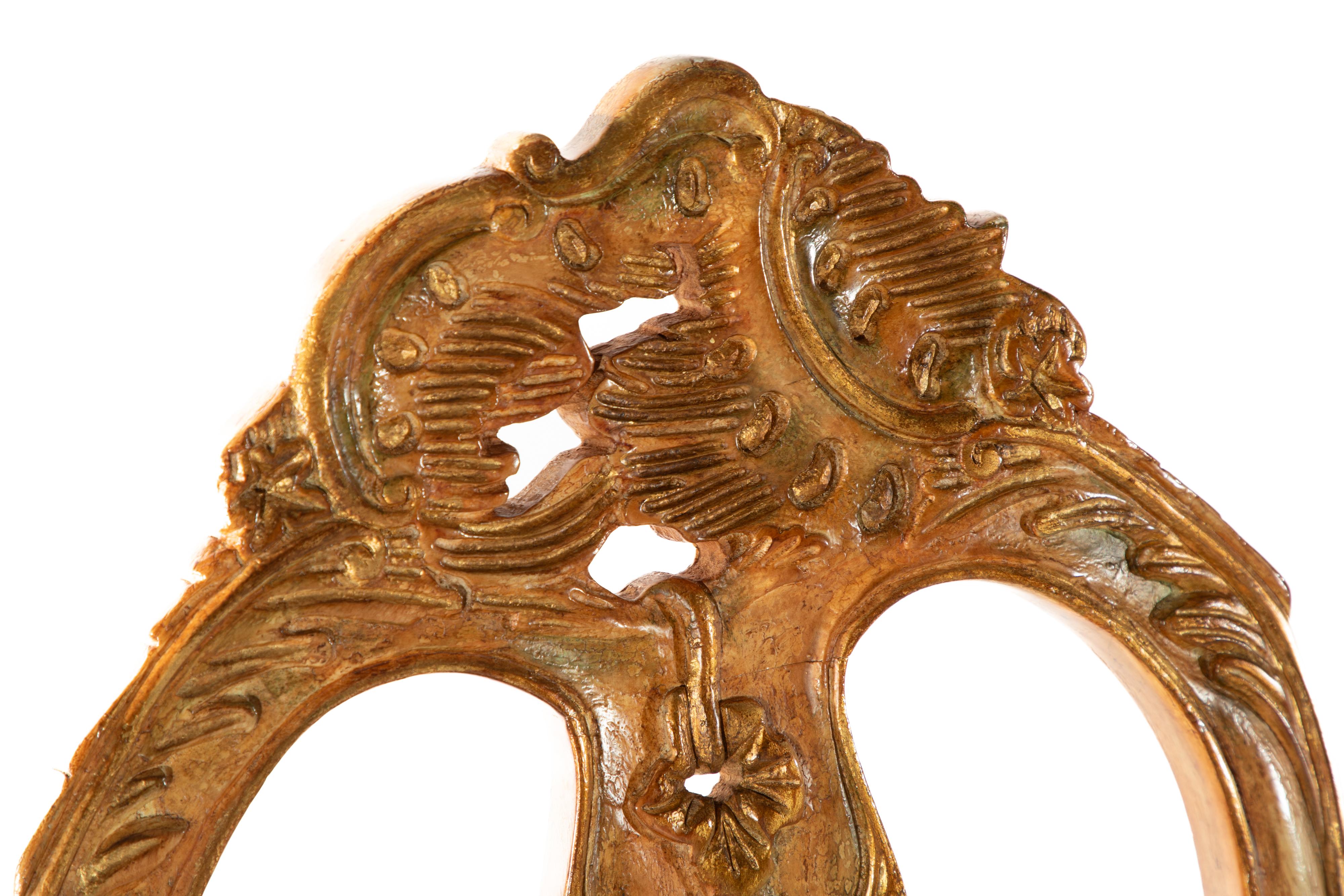 20th Century Carved Wood Venetian Style Arm Chair For Sale