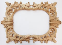 Carved Wood Wall Mirror Frame from Oak or Beech