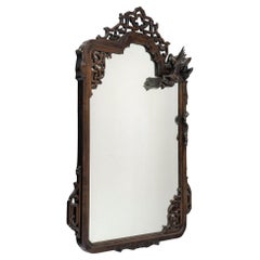 Carved Wood Wall Mirror in the Style of Viardot, 19th Century.