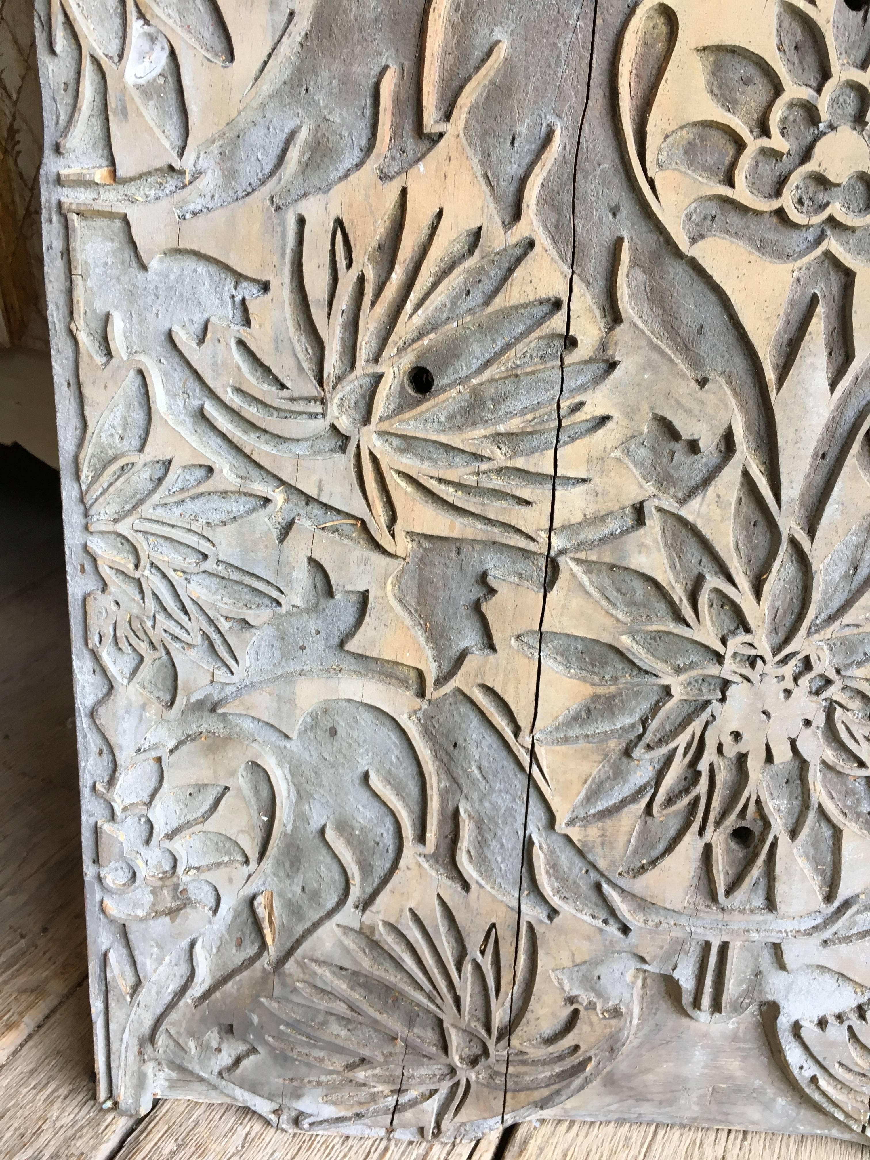 American Carved Wood Wallpaper Printing Block