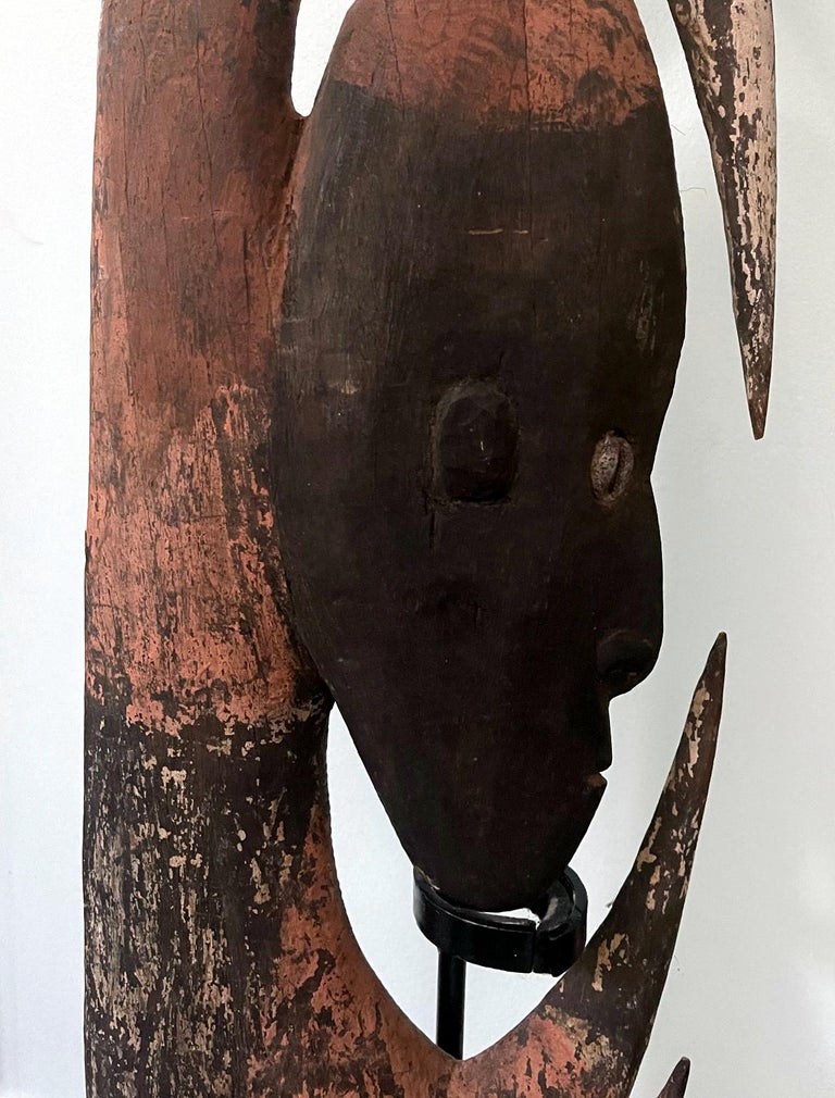 Hand-Carved Carved Wood Yipwon Figure from Papua New Guinea For Sale