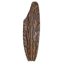 Carved Wooden Acanthus Leaf Panels, Architectural Elements, France, Late